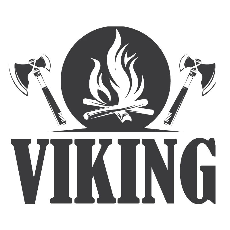viking wikinger Symbol Axt Symbol Feuer Grafik