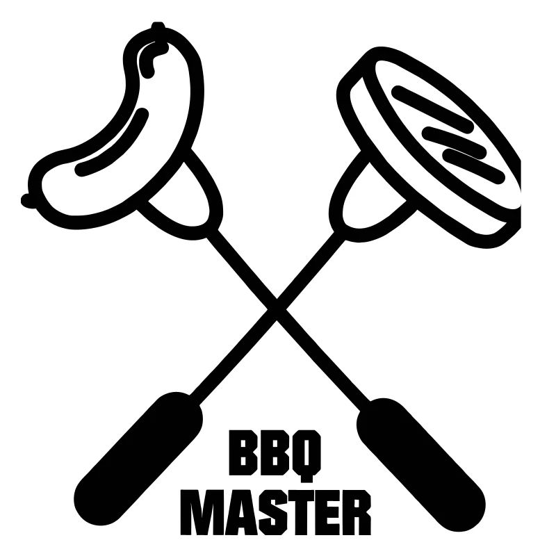 BBQ master with two crossed forks