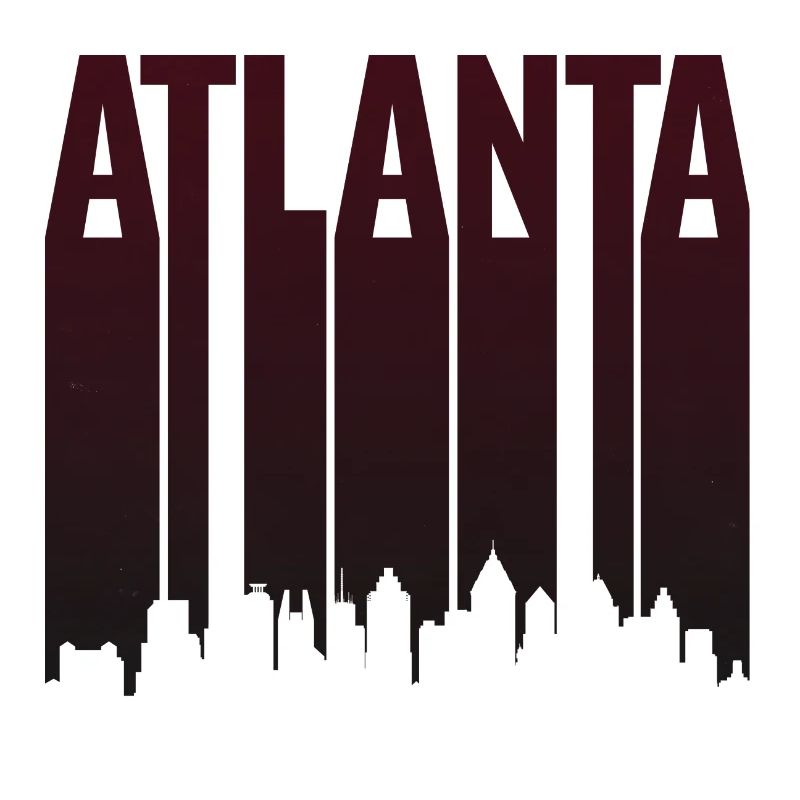Silhouette verticale de la Skyline d’Atlanta