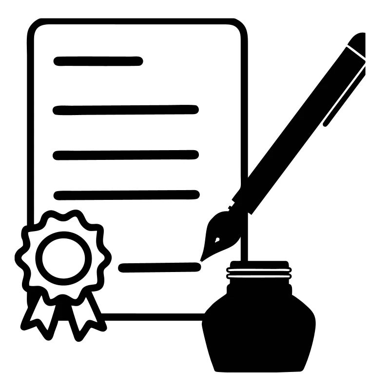 Contract with lacquer seal