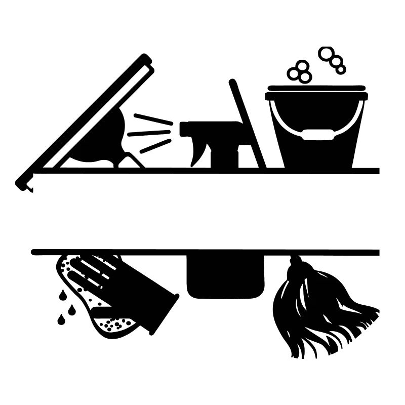 Cleaning tool logo transparent