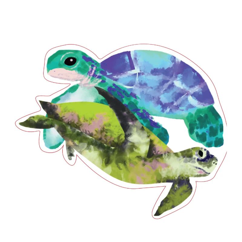 Watercolor Conductive Drop turtle