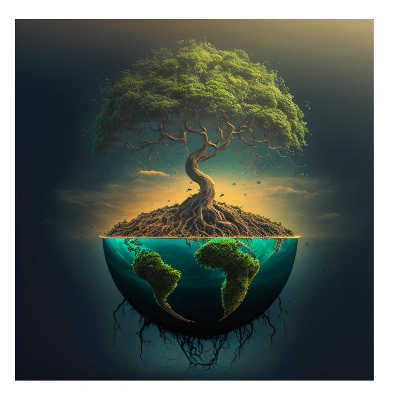 World Tree: Tree over half a sphere