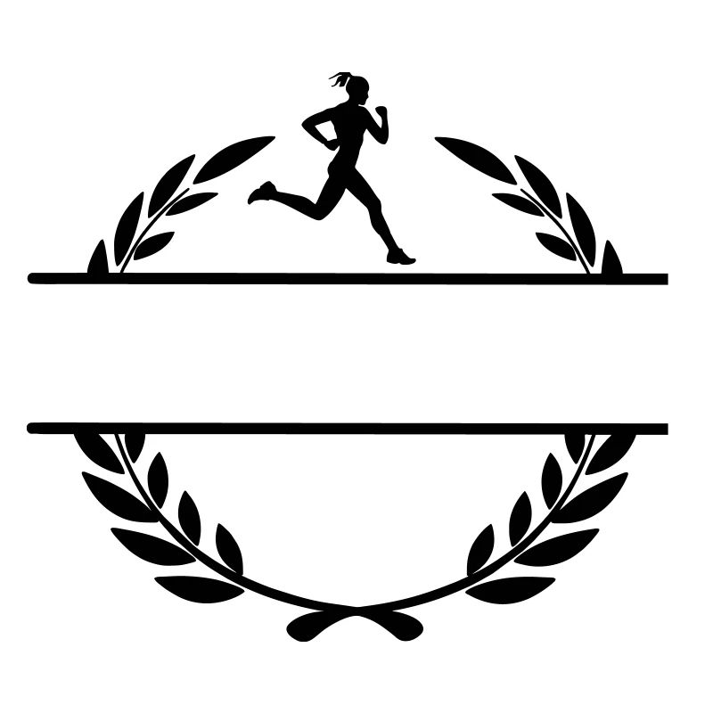 Transparentes Logo des Läuferlorbeerkranzes