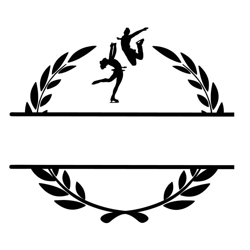 Eistanz oder Eiskunstlauf im Lorbeerkranz