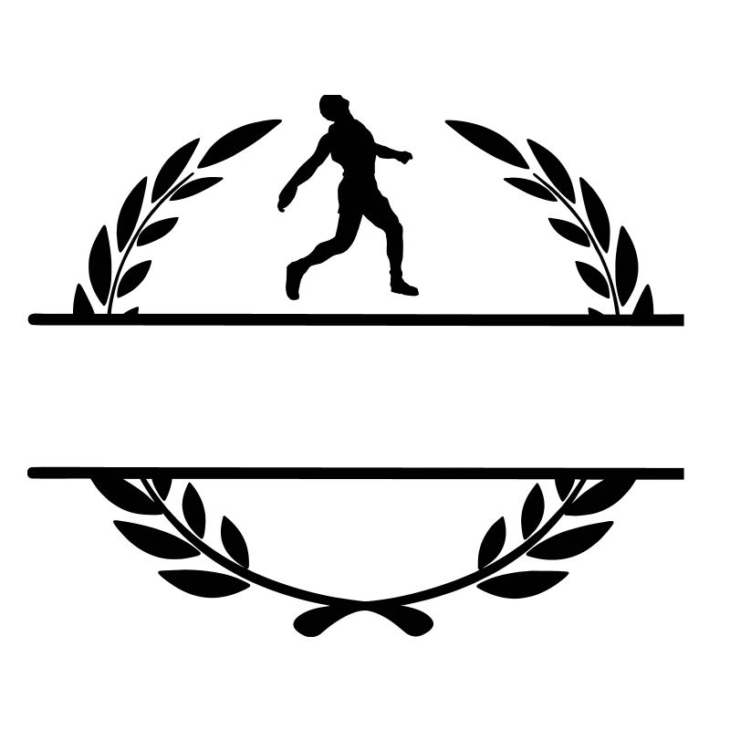 Discus thrower, winner in laurel wreath