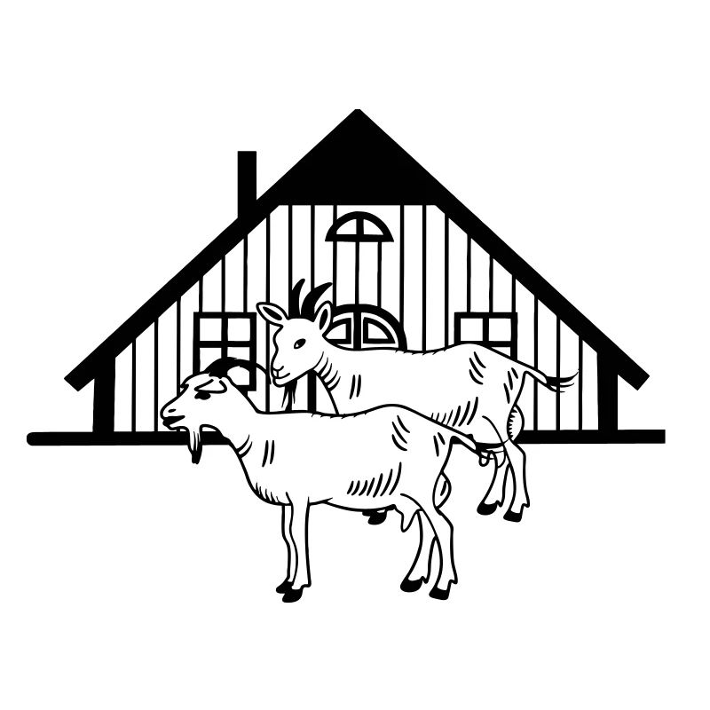 Ziegenfarm oder Stall