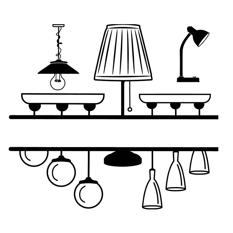 Lighting lamps recess for own text