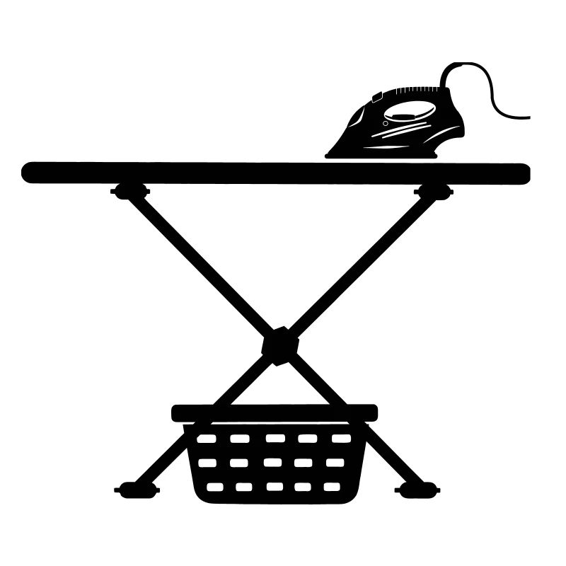 Iron srichplak and laundry basket