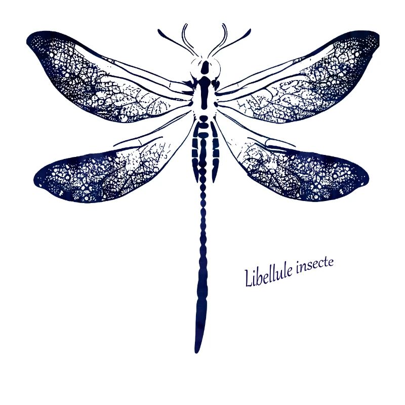 Tiefblaue Libellen Silhouette