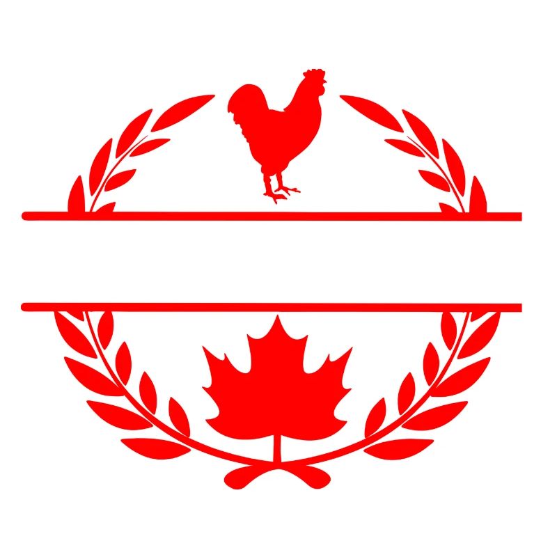 Canada maple leaf chicken laurel wreath