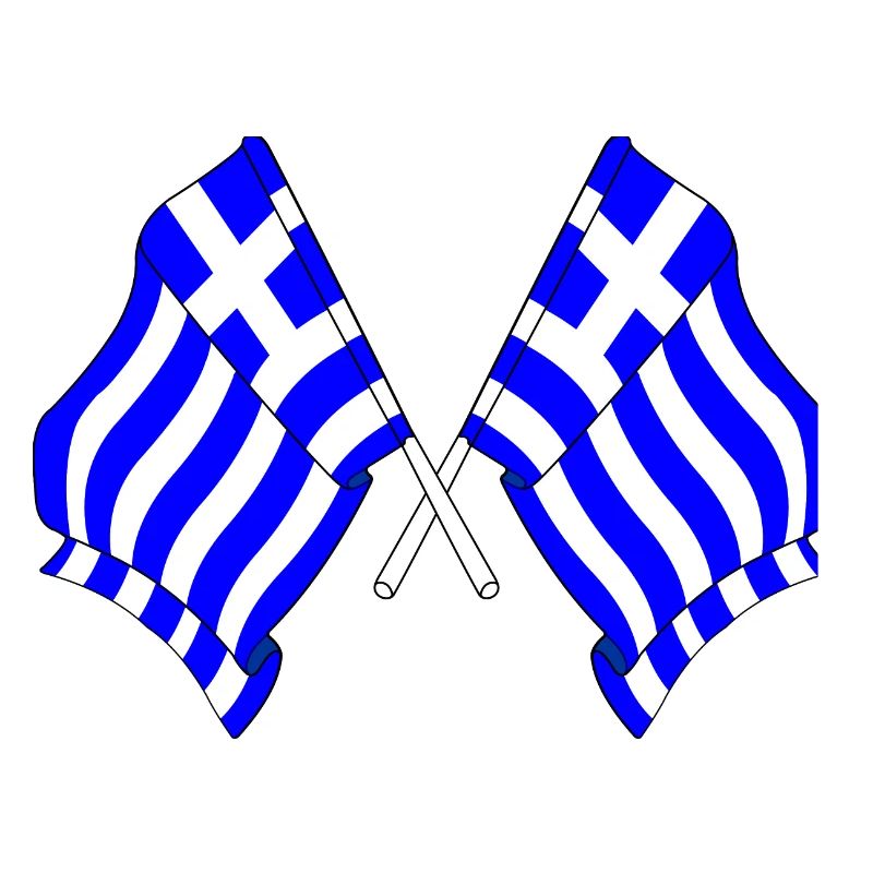Deux drapeaux de la Grèce