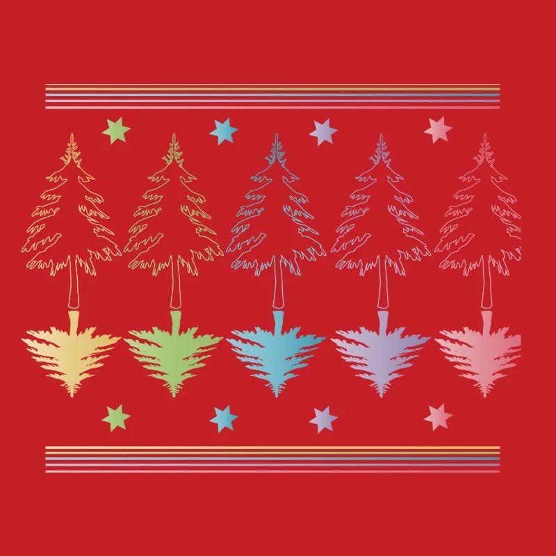 Christbaum, Tannenbaum oder Weihnachtsbaum Umrisse