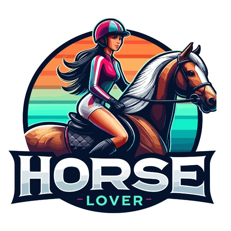 Illustration de cavalier équestre vibrant
