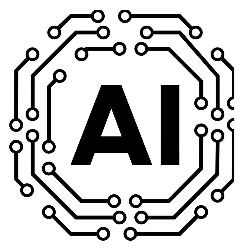 AI Icon Badge Logo Artificial Intelligence Logo