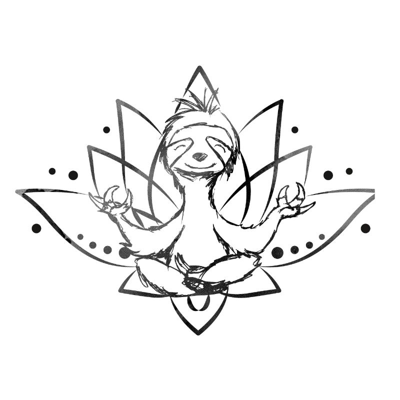 Sloth doing yoga-sloth doing yoga
