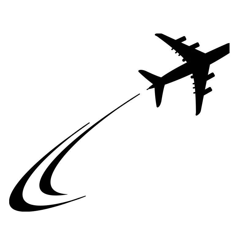 Plane flies away