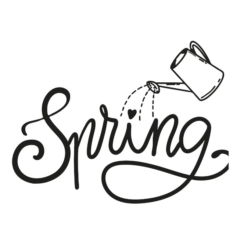 Spring, early spring, garden, watering, bed