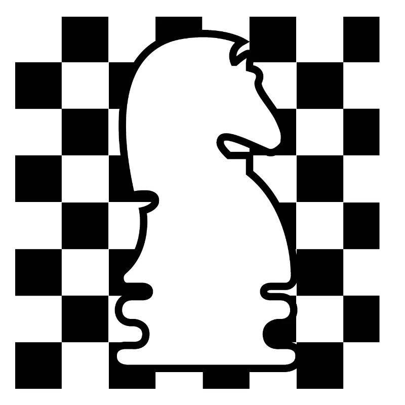 chess, horse, checkerboard, pattern, icon, graphic icon