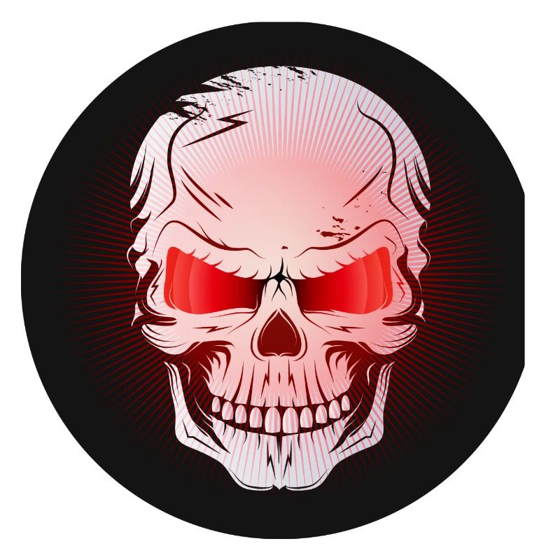 Skull,Skull,Skull with red glowing eyes