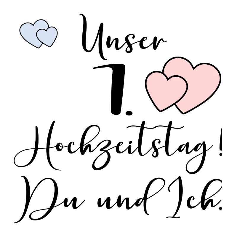 Unser erster Hochzeitstag Ehepaar