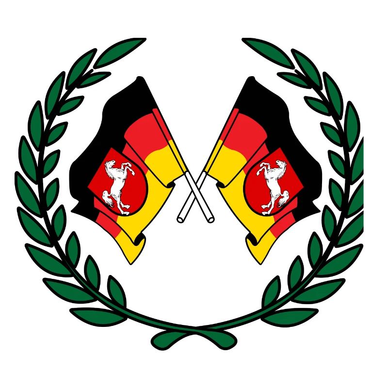 Flags Lower Saxony laurel wreath