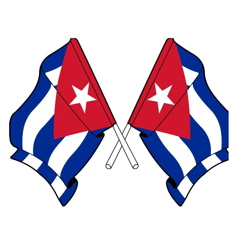 Two flags Cuba
