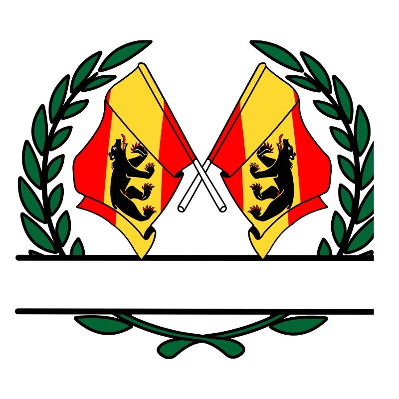 Drapeaux Berne Suisse couronne de laurier bannière