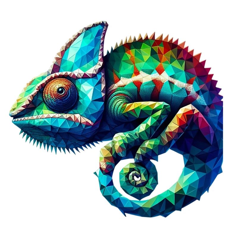 Caméléon polygonal