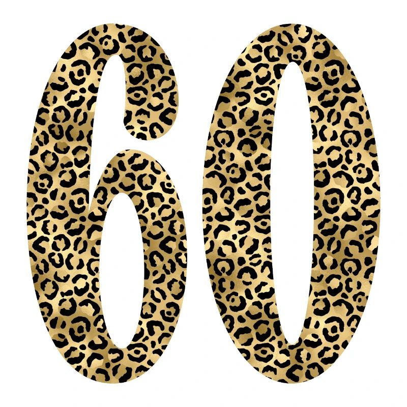 60e anniversaire - Numéro 60 Imprimé léopard