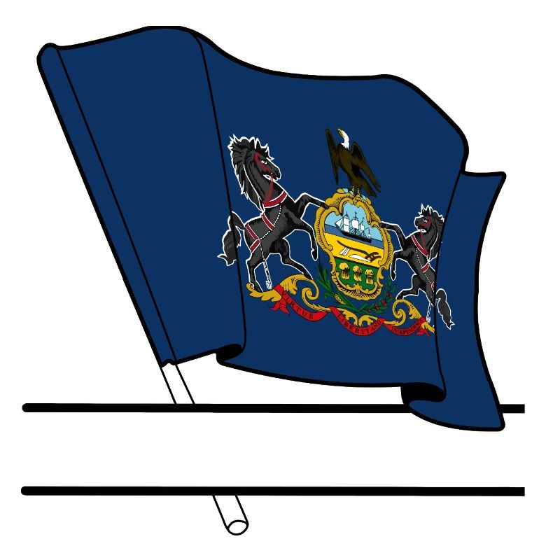 Drapeau Pennsylvanie bannière de texte