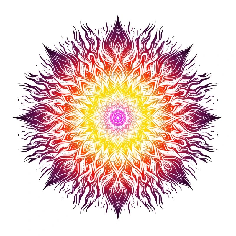 Psychedelic Fire Mandala