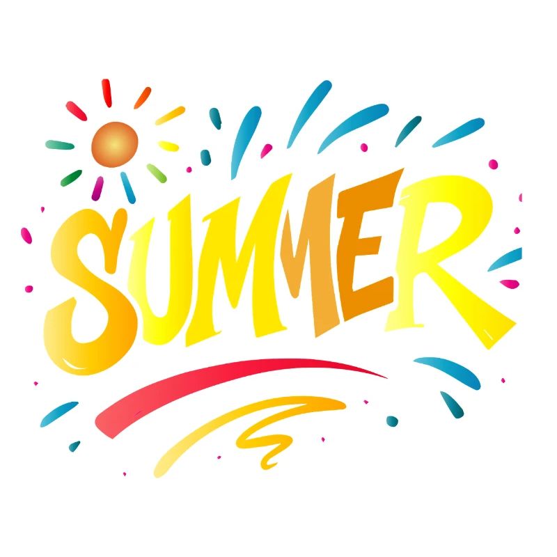 Summer Typo - Summer Design with Splash Elements