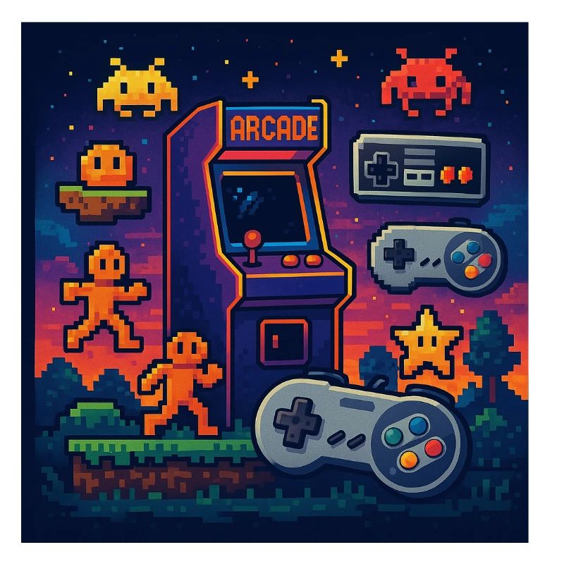 Conception de jeu d’arcade Pixel rétro