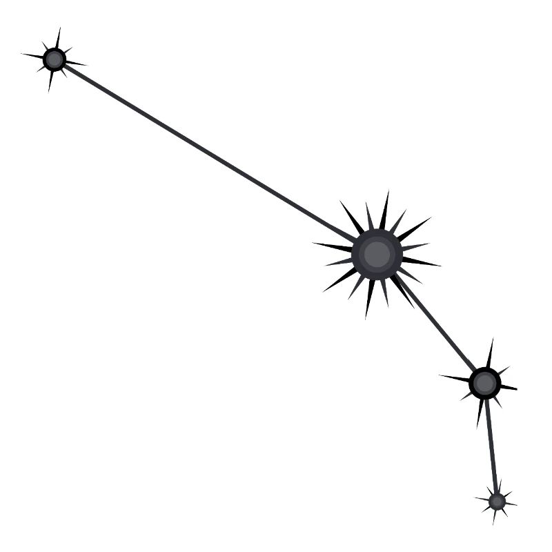 Widder Stern Sternbild Sternzeichen Schwarz & Grau