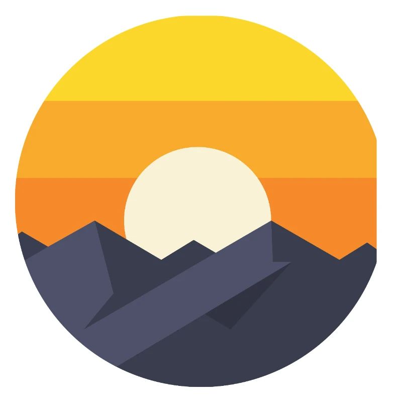Sunset Mountain Abstract