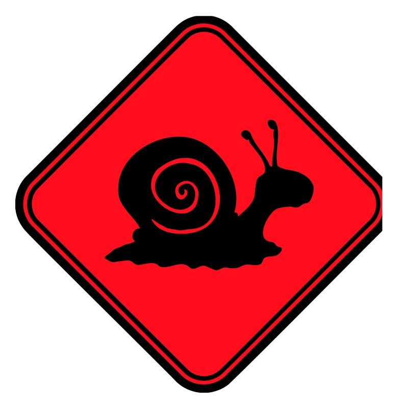 Snail Danger Caution Sign Warning