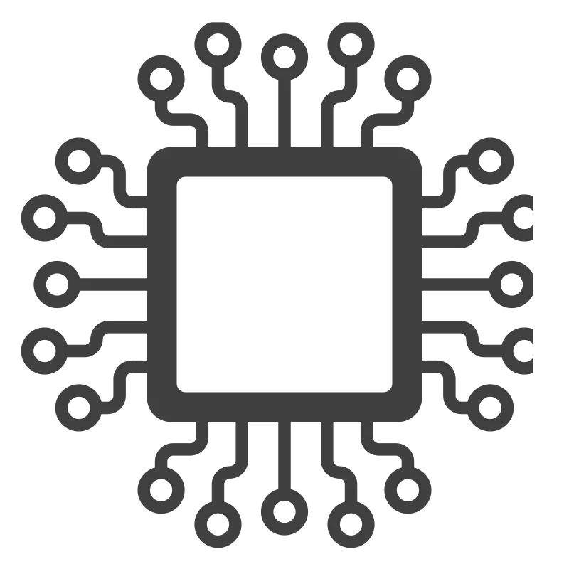 Logo de l’icône du circuit de micropuce