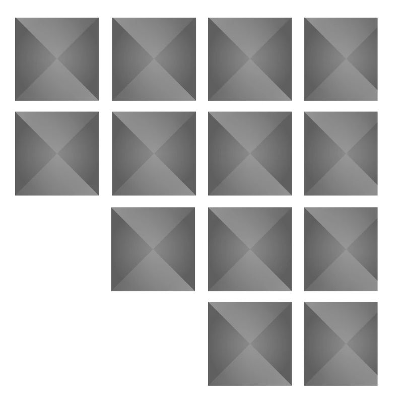 Minimalist Geometric Square Stud Pattern