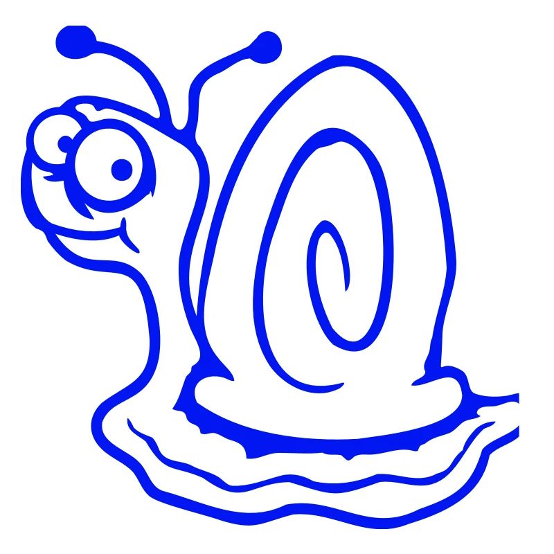 Snail anxious unsure looking back cute