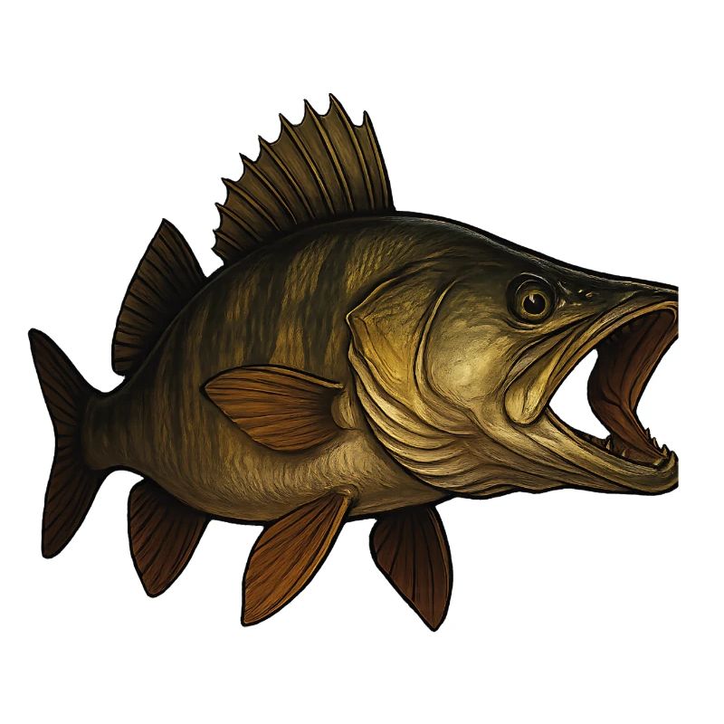 Detailed Zander Fish Artwork