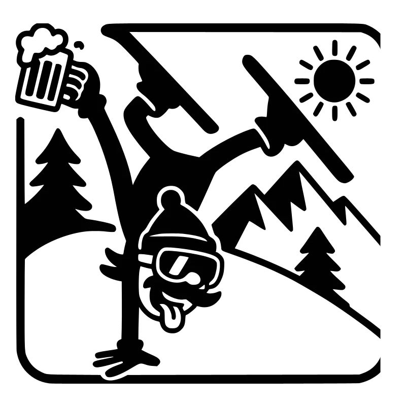 Funny Skiing Handstand Slope