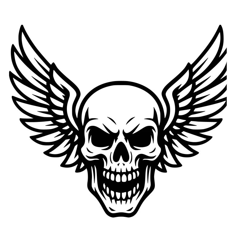 Crâne avec des ailes