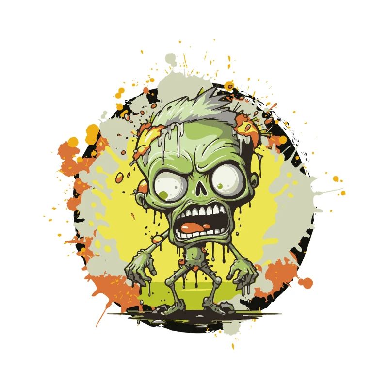 Zombie éclaboussures dessin animé