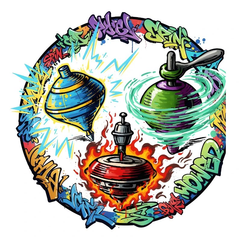 Cercle de graffitis de feu Yoyo