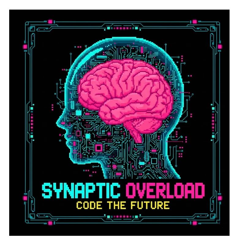 Synaptic Overload Neon Brain