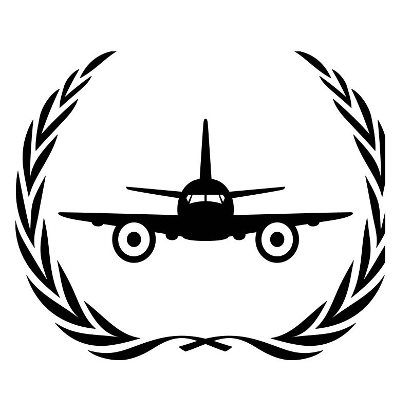 Flugzeug Symbol Kranz