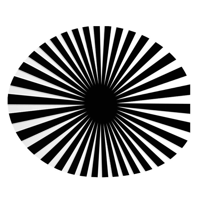 Black and white circular spokes