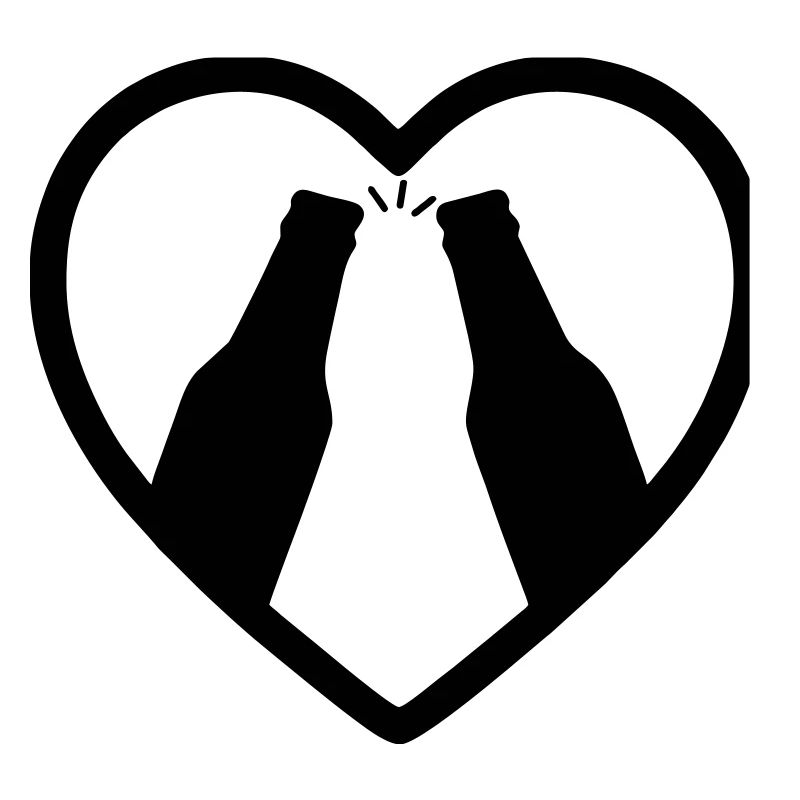Herz-Bierflaschen, Prost, Geschenk