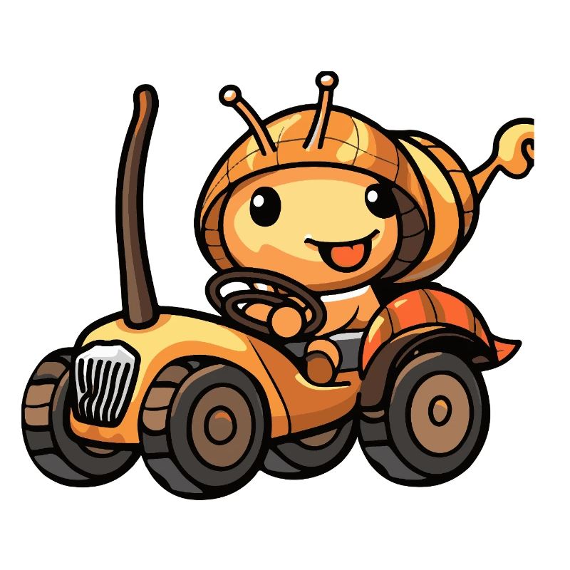 Snail Tractor Farmer